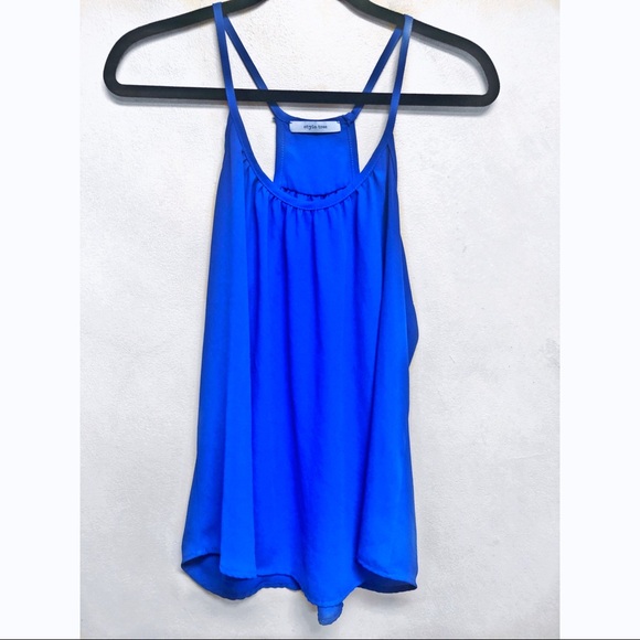 Blue Flowy Spaghetti Strap Top - Picture 1 of 6